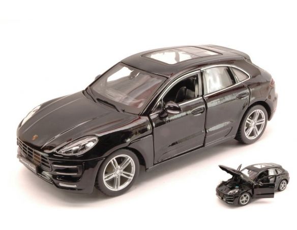 BBURAGO BU21077BK PORSCHE MACAN 2013 BLACK 1:24 Modellino