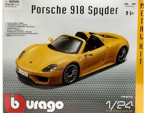 Bburago BU25116 PORSCHE 918 SPYDER KIT 1:24 Modellino