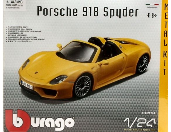 Bburago BU25116 PORSCHE 918 SPYDER KIT 1:24 Modellino