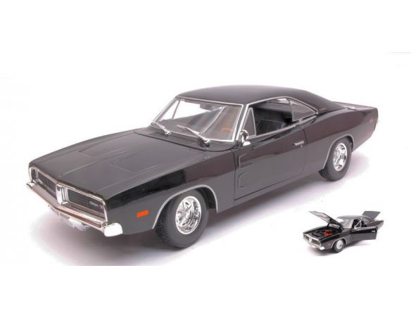 Maisto MI31387BK DODGE CHARGER R/T 1969 BLACK 1:18 Modellino