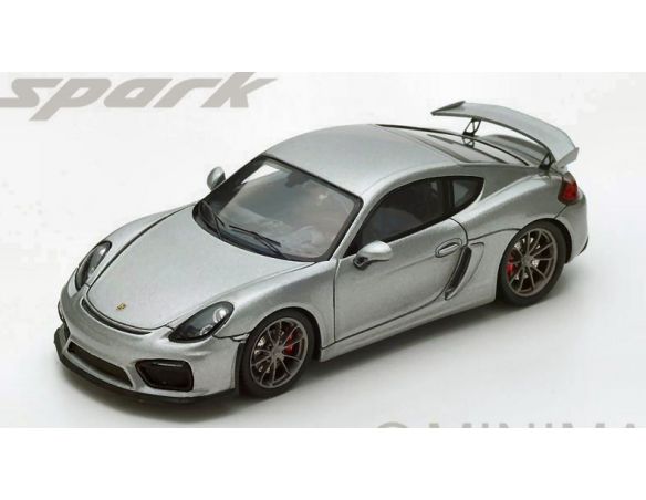 Spark Model S4941 PORSCHE CAYMAN GT4 2016 SILVER 1:43 Modellino