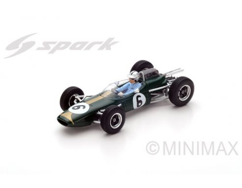 Spark Model S5249 BRABHAM BT7 JACK BRABHAM 1963 N.6 4th FRENCH GP 1:43 Modellino