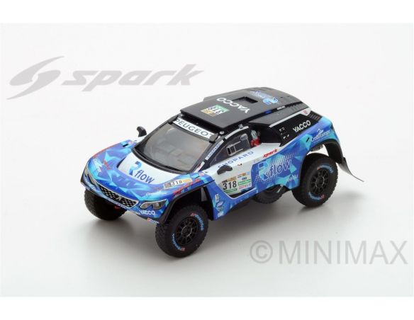 Spark Model S5614 PEUGEOT 3008 DKR N.318 8th DAKAR 2017 DUMAS-GUEHENNEC 1:43 Modellino