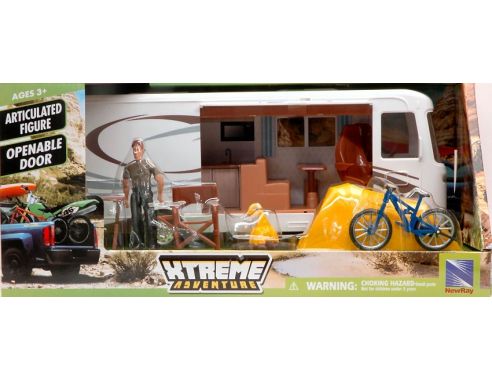 New Ray NY37346 CAMPER SET PLASTICA + ACCESSORI Modellino