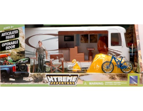New Ray NY37346 CAMPER SET PLASTICA + ACCESSORI Modellino
