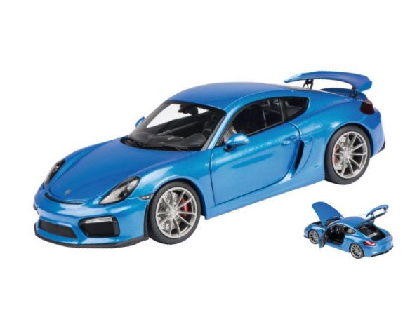 Schuco SH0402 PORSCHE CAYMAN GT4 BLUE 1:18 Modellino