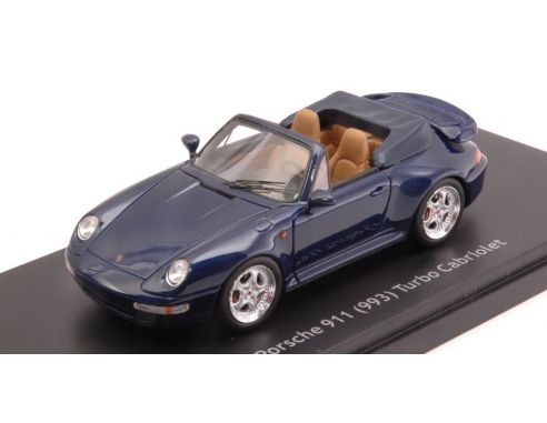 Schuco SH8917 PORSCHE 911 TURBO CABRIO 993 BLUE 1:43 Modellino