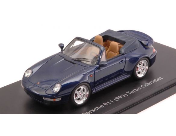 Schuco SH8917 PORSCHE 911 TURBO CABRIO 993 BLUE 1:43 Modellino