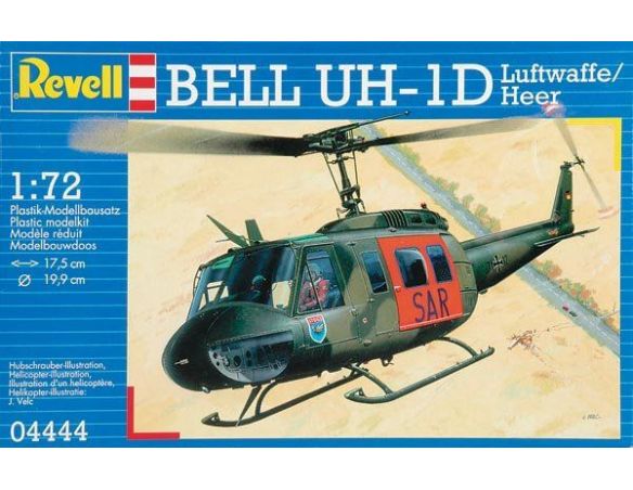 REVELL 04444 BELL UH-1D LUFTWAFFE HEER 1:72 KIT Modellino