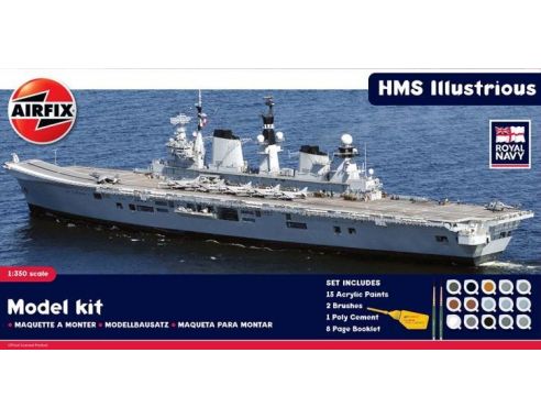 Airfix 50059 HMS ILLUSTRIOUS 1:350 Modellino