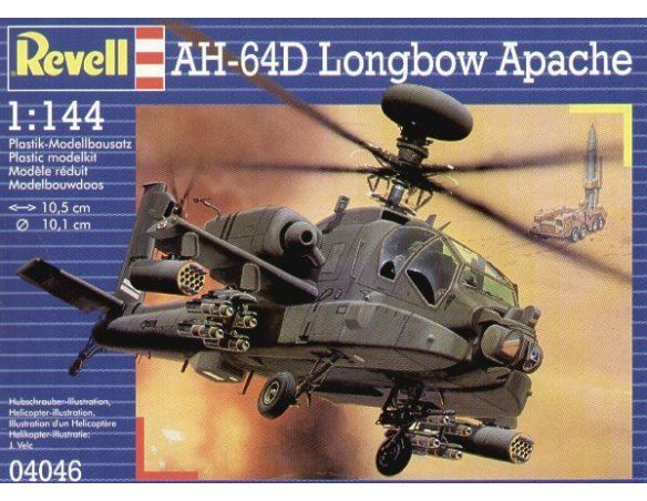 Revell 04046 AH-64D LONGBOW LONGBOW APACHE 1:144 Modellino