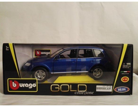 Bburago 12002 VW TOUAREG V10 TDI BLU 1:18 Modellino