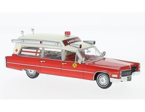 Neo Scale Models NEO43899 CADILLAC S&S AMBULANCE FIRE RESCUE 1:43 Modellino