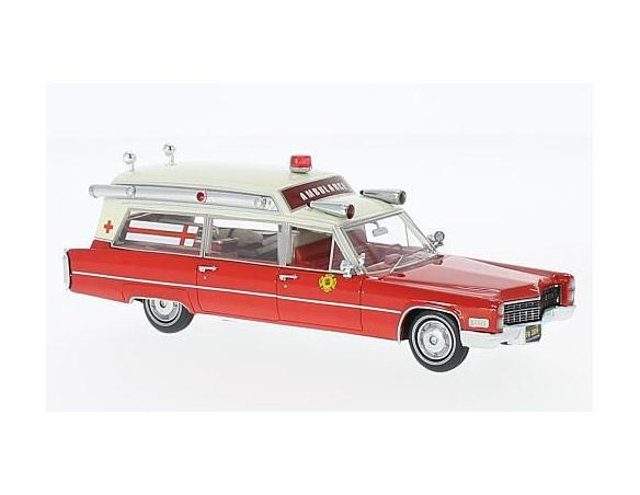 Neo Scale Models NEO43899 CADILLAC S&S AMBULANCE FIRE RESCUE 1:43 Modellino