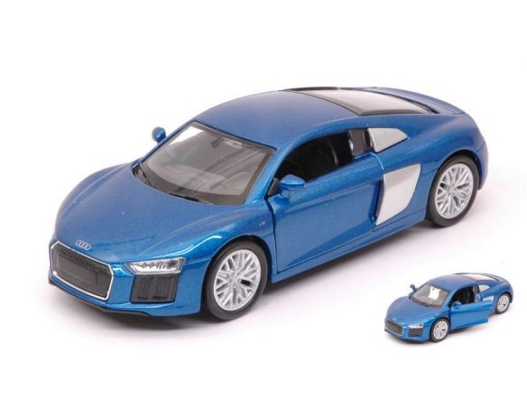 Welly WE38513A AUDI R8 V10 2016 METALLIC BLUE cm 11 Modellino