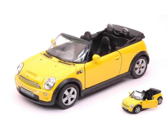 Welly WE38513E MINI COOPER S CABRIO YELLOW cm 11 Modellino