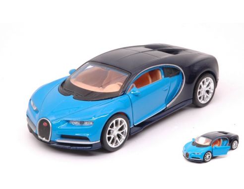 Welly WE38514E BUGATTI CHIRON BLUE/DARK BLUE cm 11 Modellino