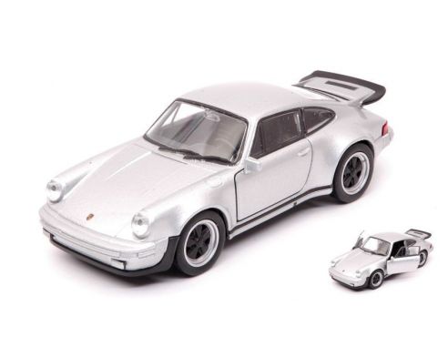 Welly WE38514H PORSCHE 911 TURBO SILVER cm 11 Modellino