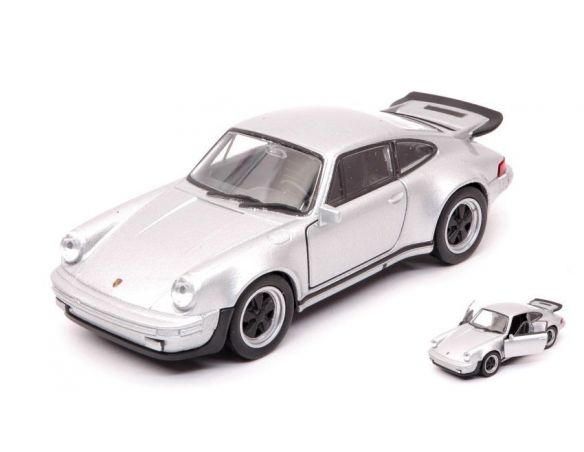 Welly WE38514H PORSCHE 911 TURBO SILVER cm 11 Modellino