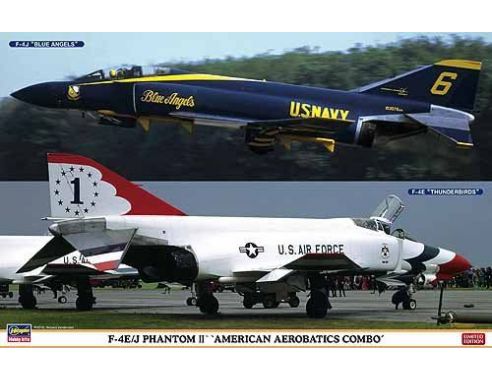 HASEGAWA 1914 F/4E/J PHANTOM II AMERICAN AEROBATICS COMBO 1:72 KIT Modellino