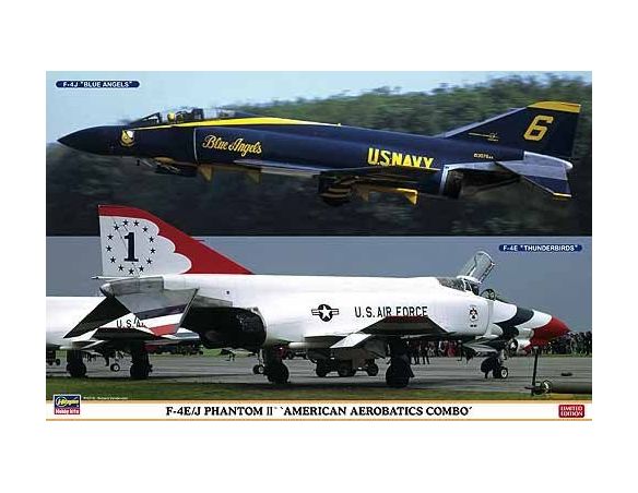 HASEGAWA 1914 F/4E/J PHANTOM II AMERICAN AEROBATICS COMBO 1:72 KIT Modellino