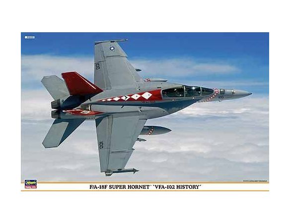 HASEGAWA 0960 F/A-18F SUPER HORNET VFA-102 HISTORY 1:72 KIT Modellino