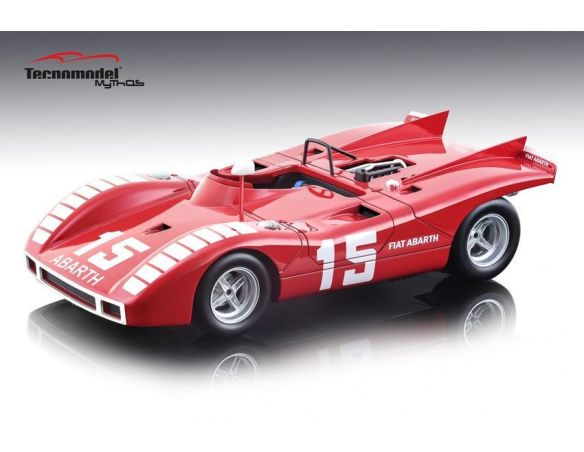 Tecnomodel TMD1859A ABARTH 2000 SP N.15 41th NURBURGRING 1970 K. AHRENS JR. 1:18 Modellino