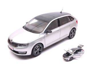 Abrex AB18030SA SKODA RAPID SPACEBACK 2013 SILVER METALLIC 1:18