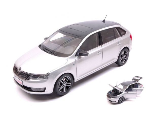 Abrex AB18030SA SKODA RAPID SPACEBACK 2013 SILVER METALLIC 1:18 Modellino