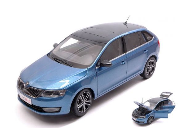 Abrex AB18030SK SKODA RAPID SPACEBACK 2013 BLUE METALLIC 1:18 Modellino