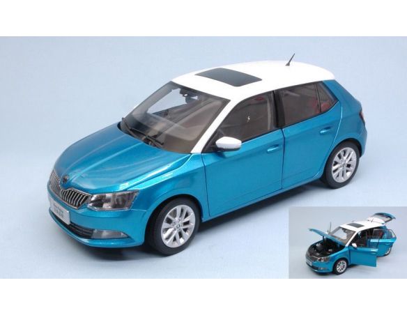 Abrex AB18034SK SKODA FABIA III 2015 BLUE METALLIC 1:18 Modellino