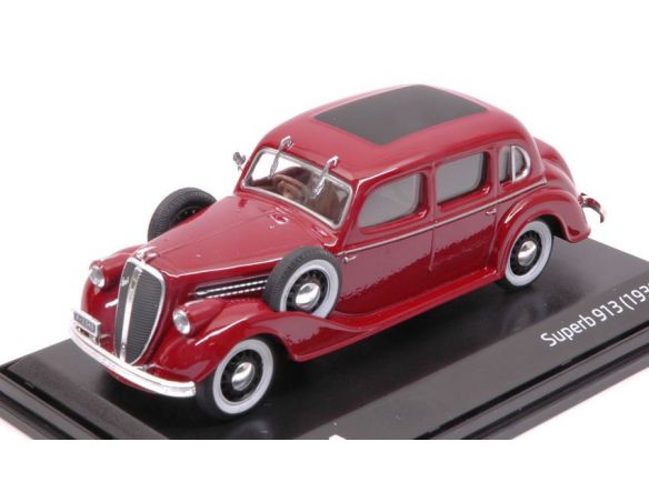 Abrex AB904BF SKODA SUPERB 913 1938 DARK RED 1:43 Modellino