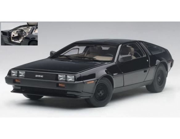 AUTOART AA79917 DE LOREAN DMC-12 1981 METALLIC BLACK 1:18 Modellino