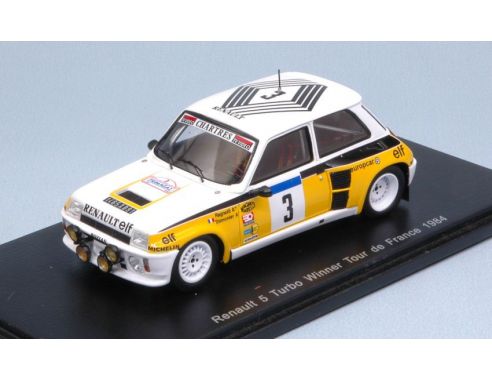 Spark Model S3863 RENAULT 5 TURBO N.3 WINNER T.DE FRANCE 1984 J.RAGNOTTI-P.THIMONIER 1:43 Modellino