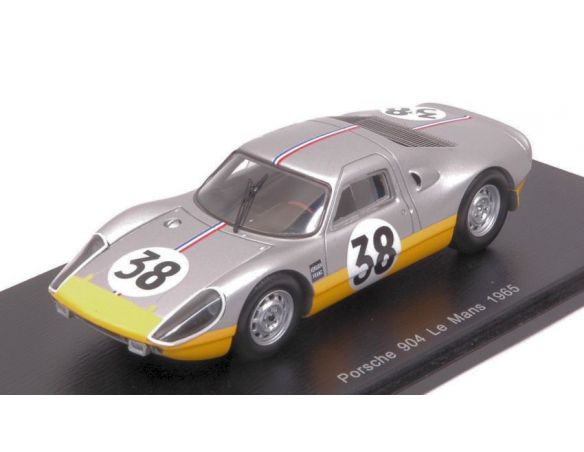 Spark Model S4683 PORSCHE 904 N.38 DNF LM 1965 J.DEWEZ-J.KERGUEN 1:43 Modellino