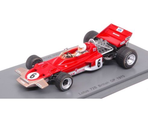 Spark Model S5344 LOTUS 72B JOHN MILES 1970 N.6 RETIRED BRITISH GP 1:43 Modellino