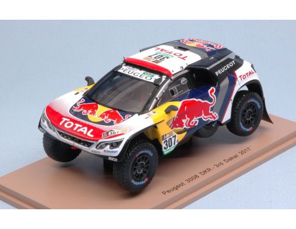 Spark Model S5612 PEUGEOT 3008 DKR N.307 3rd DAKAR 2017 DESPRES-CASTERA 1:43 Modellino