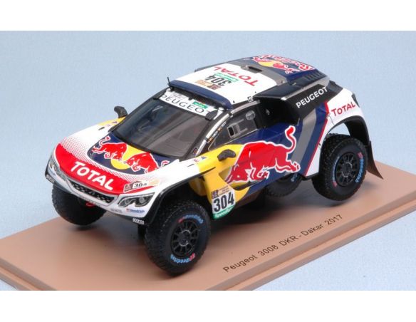 Spark Model S5613 PEUGEOT 3008 DKR N.304 ACCIDENT DAKAR 2017 C.SAINZ-L.CRUZ 1:43 Modellino
