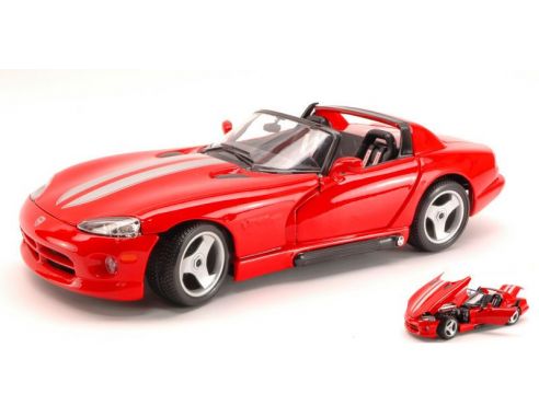 Bburago BU12024R DODGE VIPER RT/10 1992 RED W/GREY STRIPES 1:18 Modellino