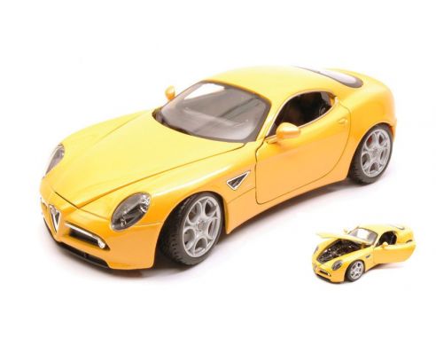 Bburago BU12077Y ALFA ROMEO 8 C COMPETIZIONE 2007 YELLOW 1:18 Modellino