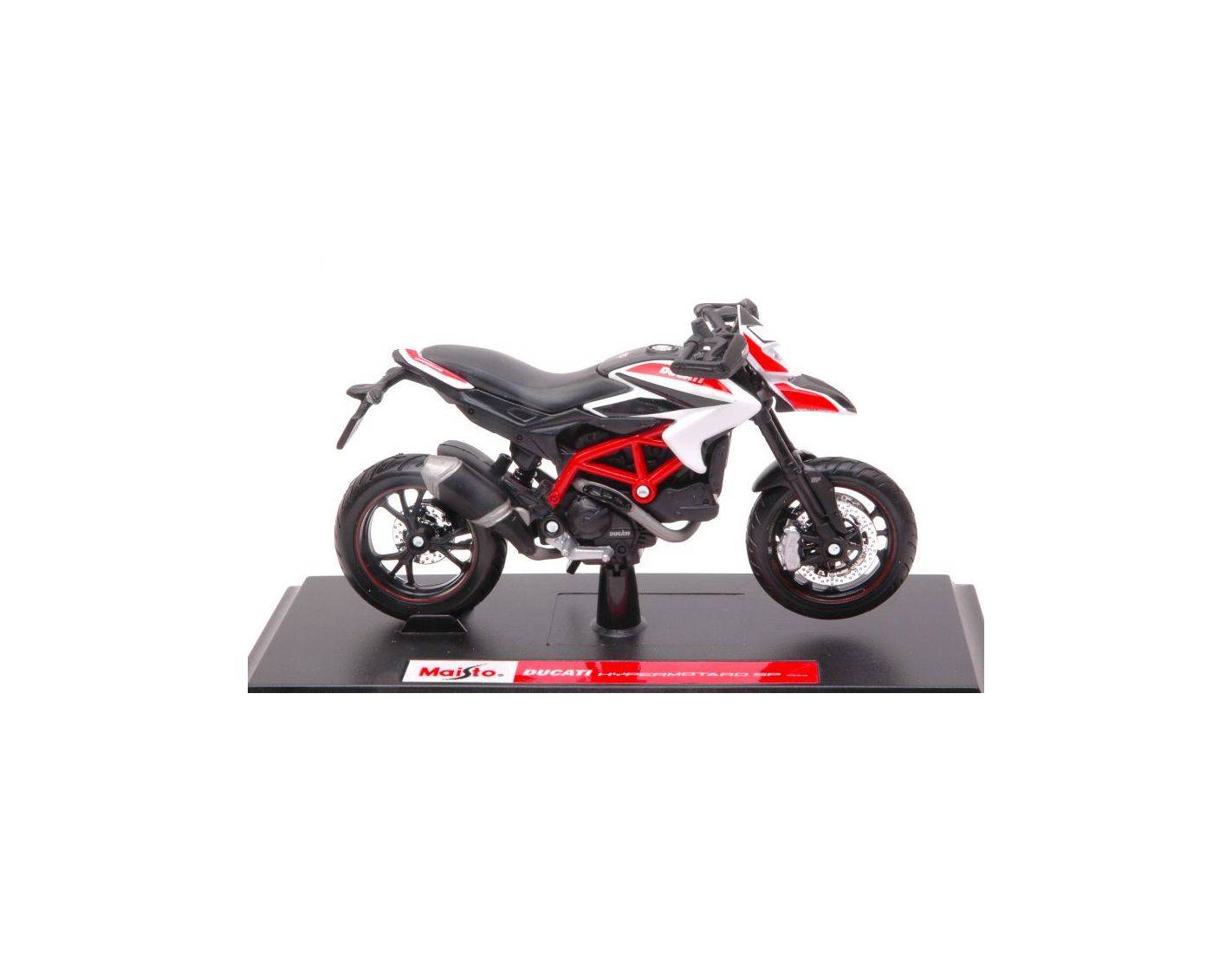 Ducati Hypermotard Sp 2013 White Moto Motorbike 1:18 Model 13016W MAISTO