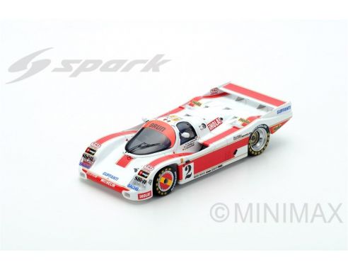 Spark Model S5509 PORSCHE 962 C N.2 ACCIDENT LM 1987 O.LARRAURI-U.SCHAFER-J.PAREJA 1:43 Modellino