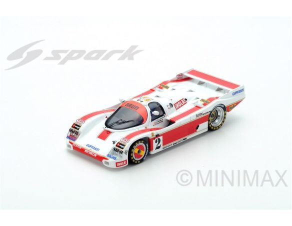 Spark Model S5509 PORSCHE 962 C N.2 ACCIDENT LM 1987 O.LARRAURI-U.SCHAFER-J.PAREJA 1:43 Modellino