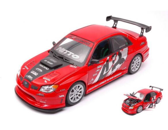 Welly WE22485SR SUBARU IMPREZA PERFORMANCE RED 1:24 Modellino