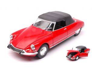 Welly WE22506HR CITROEN DS 19 1956 CABRIOLET SOFT TOP RED 1:24 Modellino