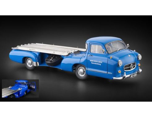 CMC CMC143 MERCEDESRACING CAR TRANSPORTER 1954-55 THE BLUE WONDER1:18 Modellino