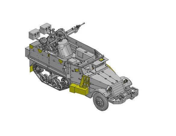 Dragon D3586 IDF M3 HALFTRACK W/TCM-20 KIT 1:35 Modellino