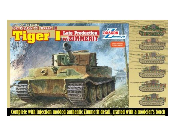 Dragon D6383 TIGER I LATE PRODUCTION W/ZIMMERIT KIT 1:35 Modellino
