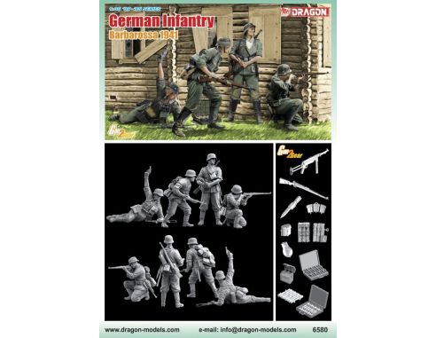 Dragon D6580 GERMAN INFANTRY BARBAROSSA 1941 KIT 1:35 Modellino