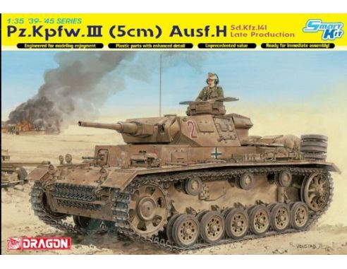 Dragon D6642 PZ.KPFW.III (5 cm) AUSF.H KIT 1:35 Modellino